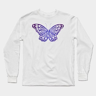 Indigo Butterfly Long Sleeve T-Shirt